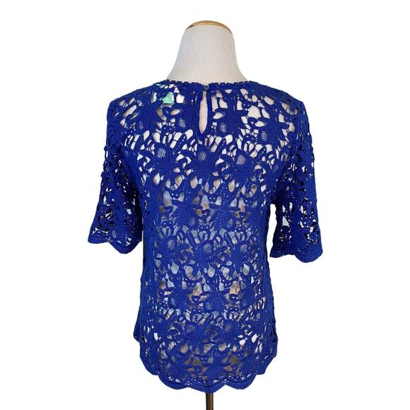 Velvet by Graham & Spencer NWT Small Top Women "Kaylee" Crochet Overlet (5) - Picture 5 of 8